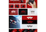 do music band typography dj logo and monogram initial text
